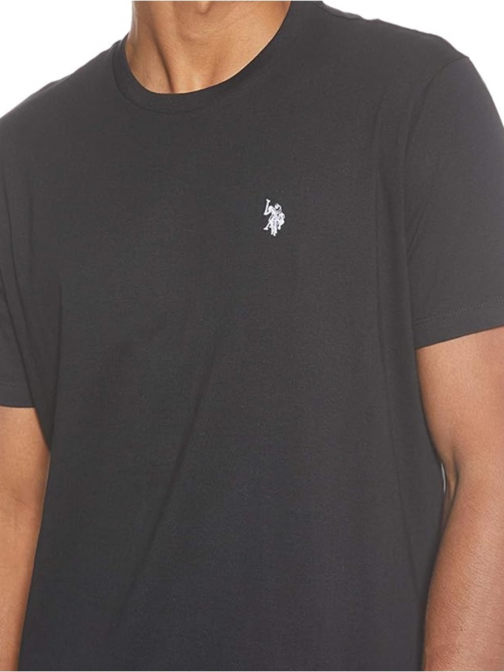 U.S. Polo Assn. Black Short Sleeve Crew Tee with Logo XXL